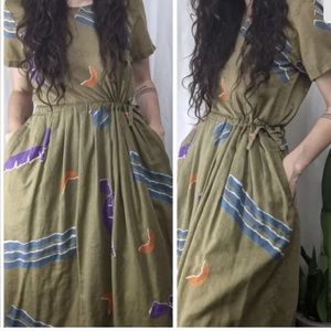 Issey Sport light weight Pleated drawstring dress